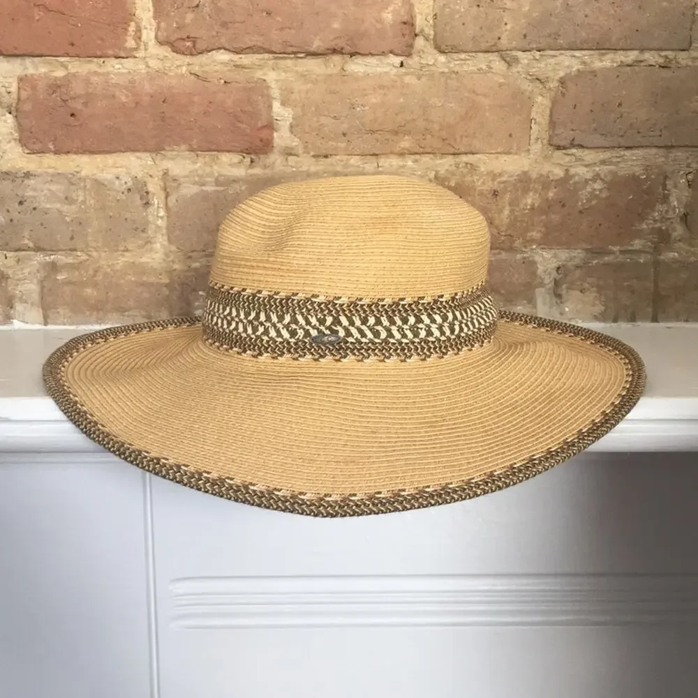 C. C adjustable size wide brim beach summer sun hat